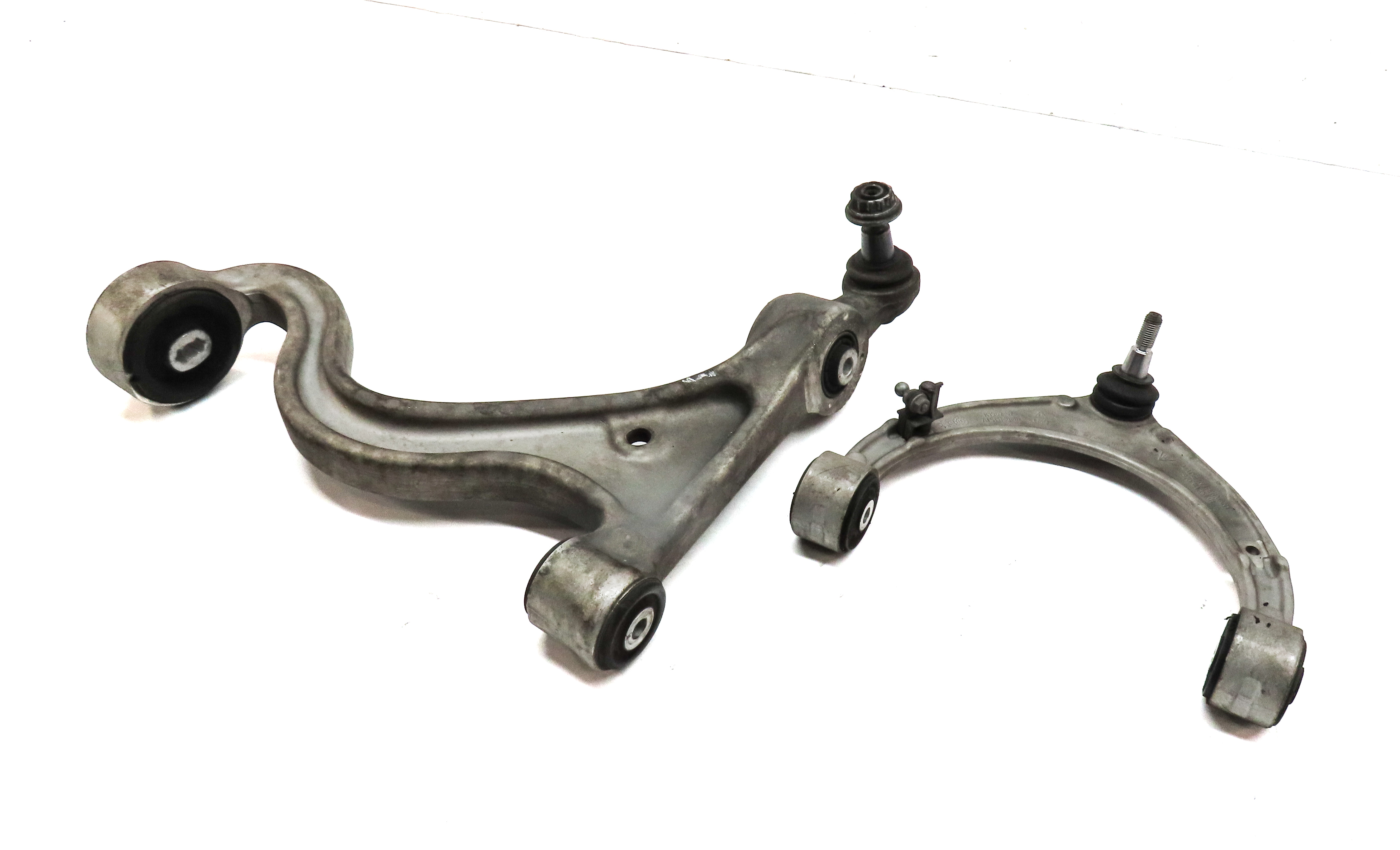 2010-2013 PORSCHE PANAMERA (970 G1) FRONT LEFT UPPER & LOWER CONTROL ARM SET-2 — exact item pictured